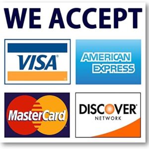 Credit Cards Accepted